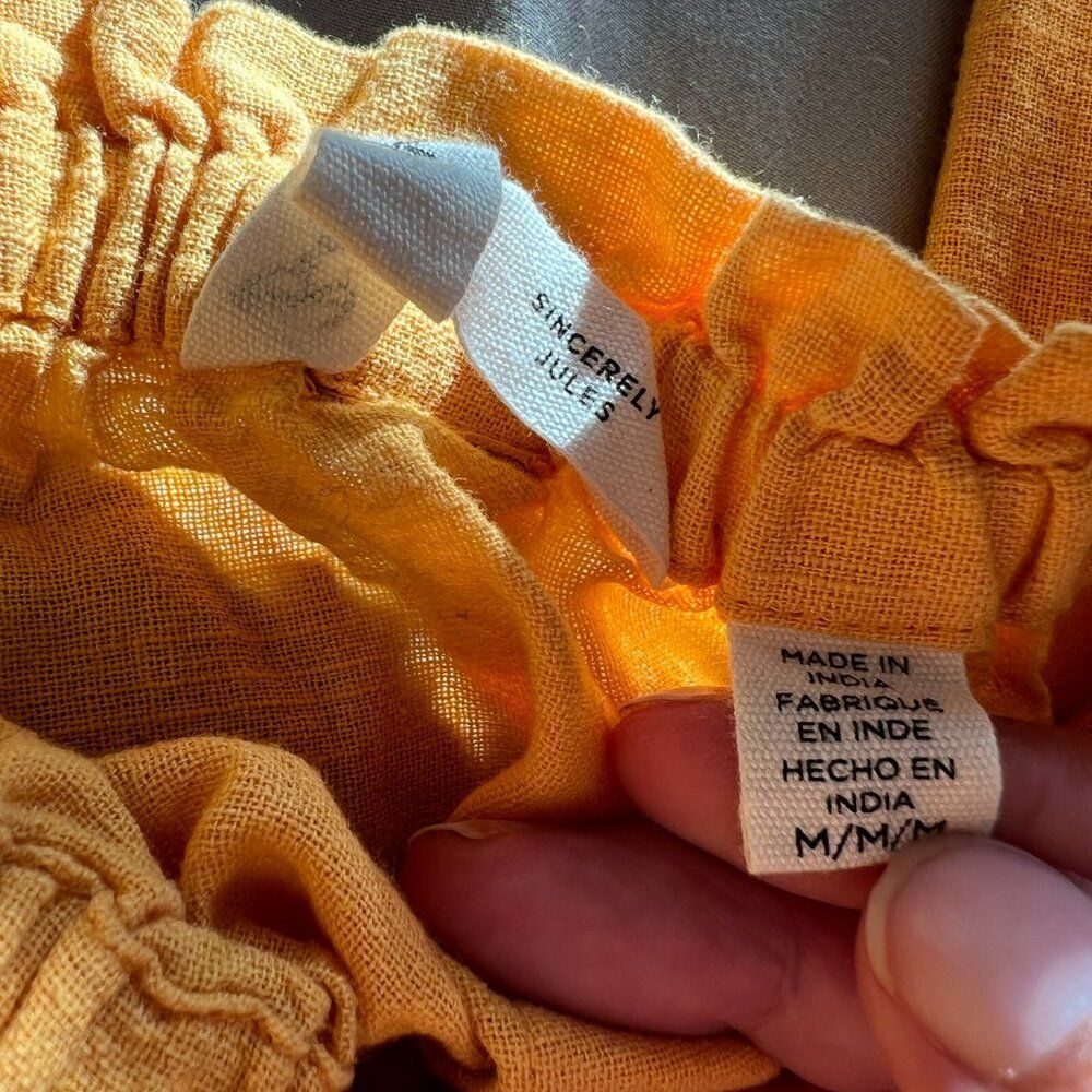 BILLABONG X SINCERELY‎ JULES Bring On Wide Leg Pants & top Cotton Mango Size M - Picture 11 of 16